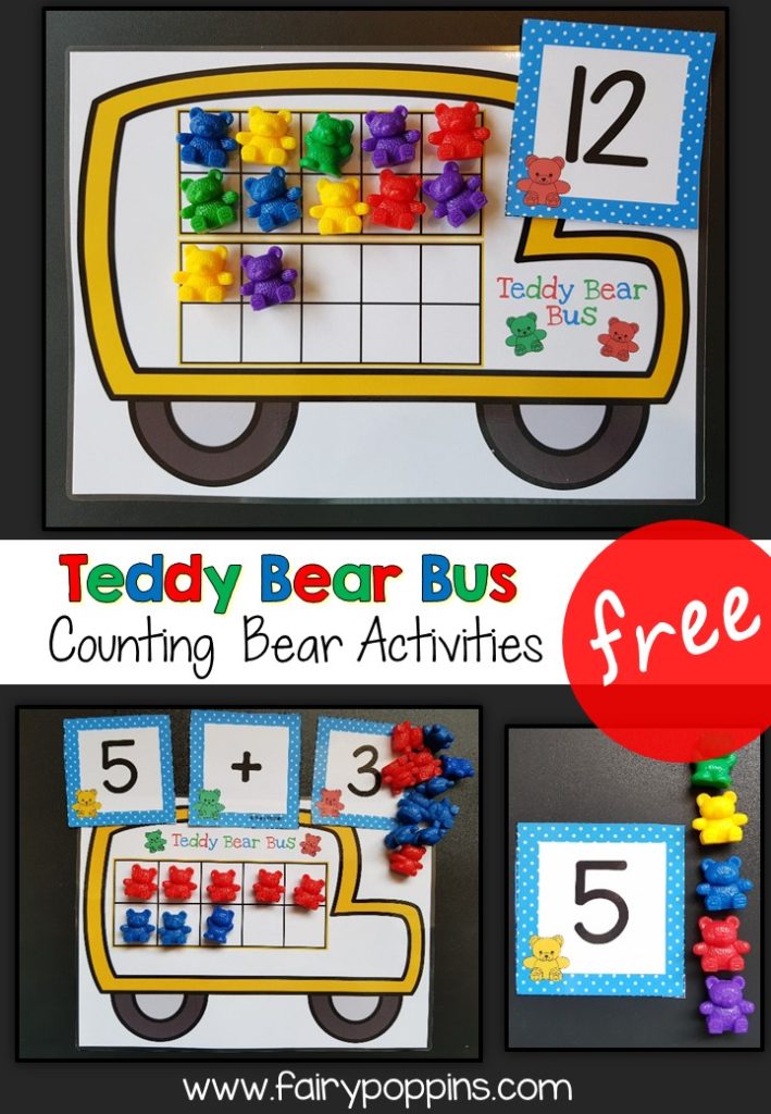 Free counting bear ten frame activities ~ Fairy Poppins Fairy Poppins