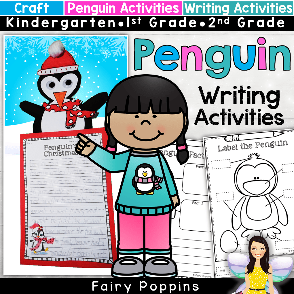 These fun penguin themed writing activities are fun for a Christmas or winter theme. There is a story writing or procedure writing activity. There is also a penguin labeling and fact finding worksheet, which can be used all year round. #penguinactivities #penguinwriting #christmaswriting #fairypoppinsresources #fairypoppins