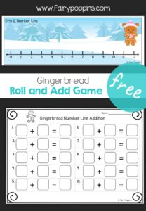 Gingerbread Number Line Addition to 12 - Fairy Poppins