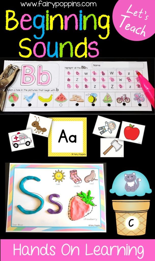 Hands-on alphabet and beginning sounds activities ~ Fairy Poppins