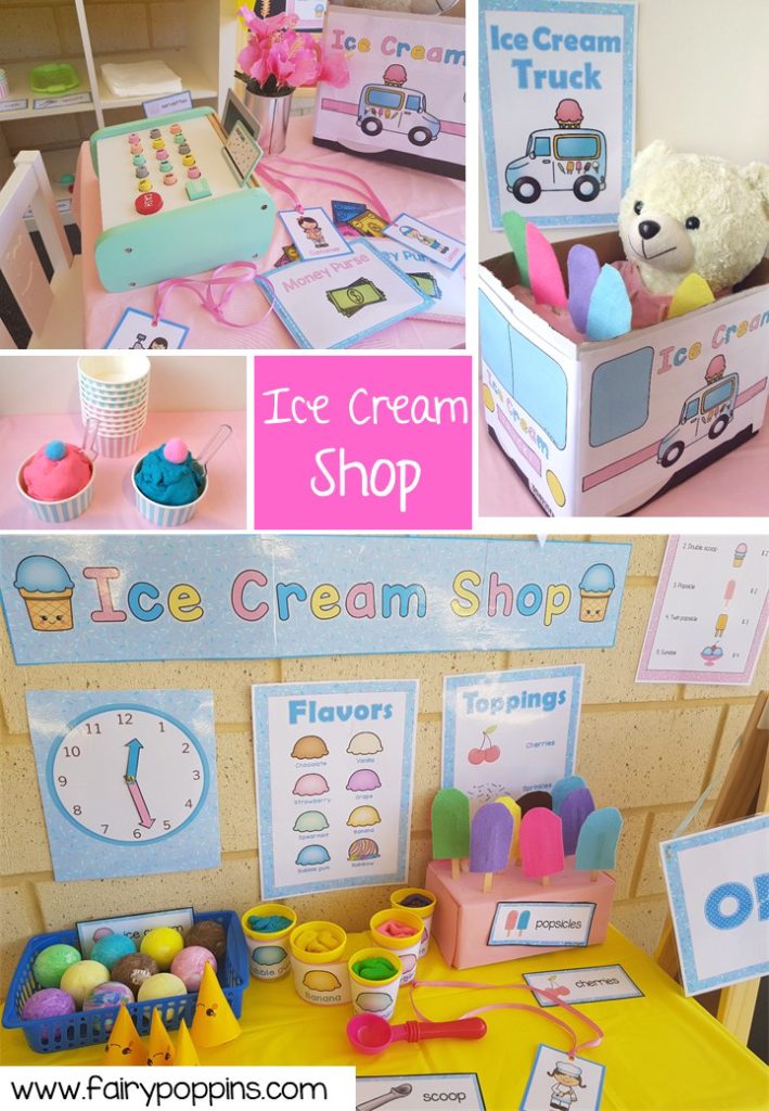 Ice Cream Shop dramatic play printables ~ Fairy Poppins