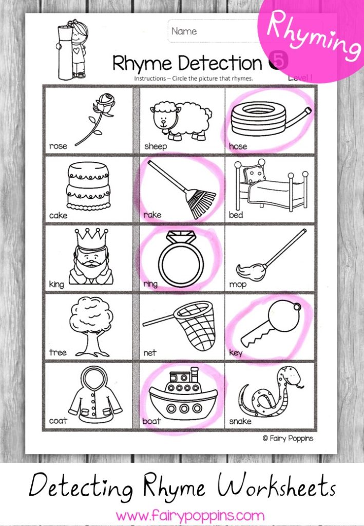 Rhyming Activities Fairy Poppins