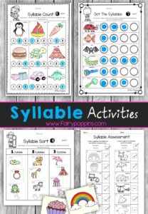 Syllable Activities to Develop Phonological Awareness - Fairy Poppins