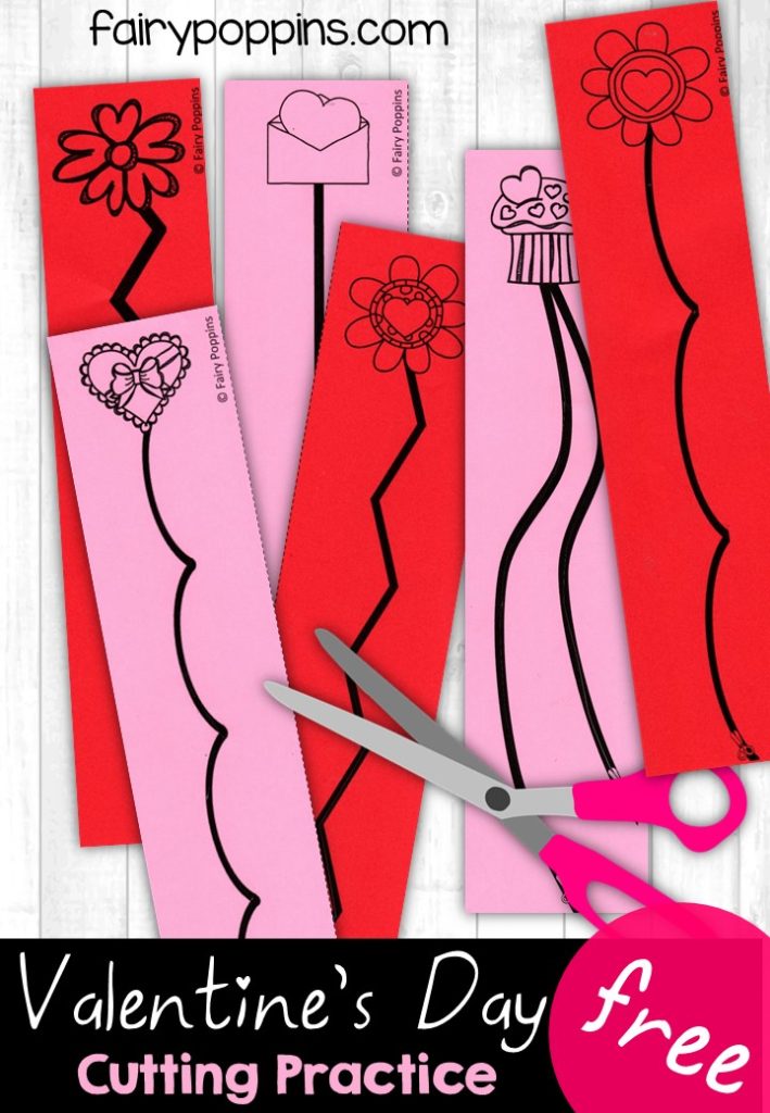 Valentine's Day Scissor Skills Activity Book For Kids: Coloring and Cutting Practice for Ages 3-5 [Book]