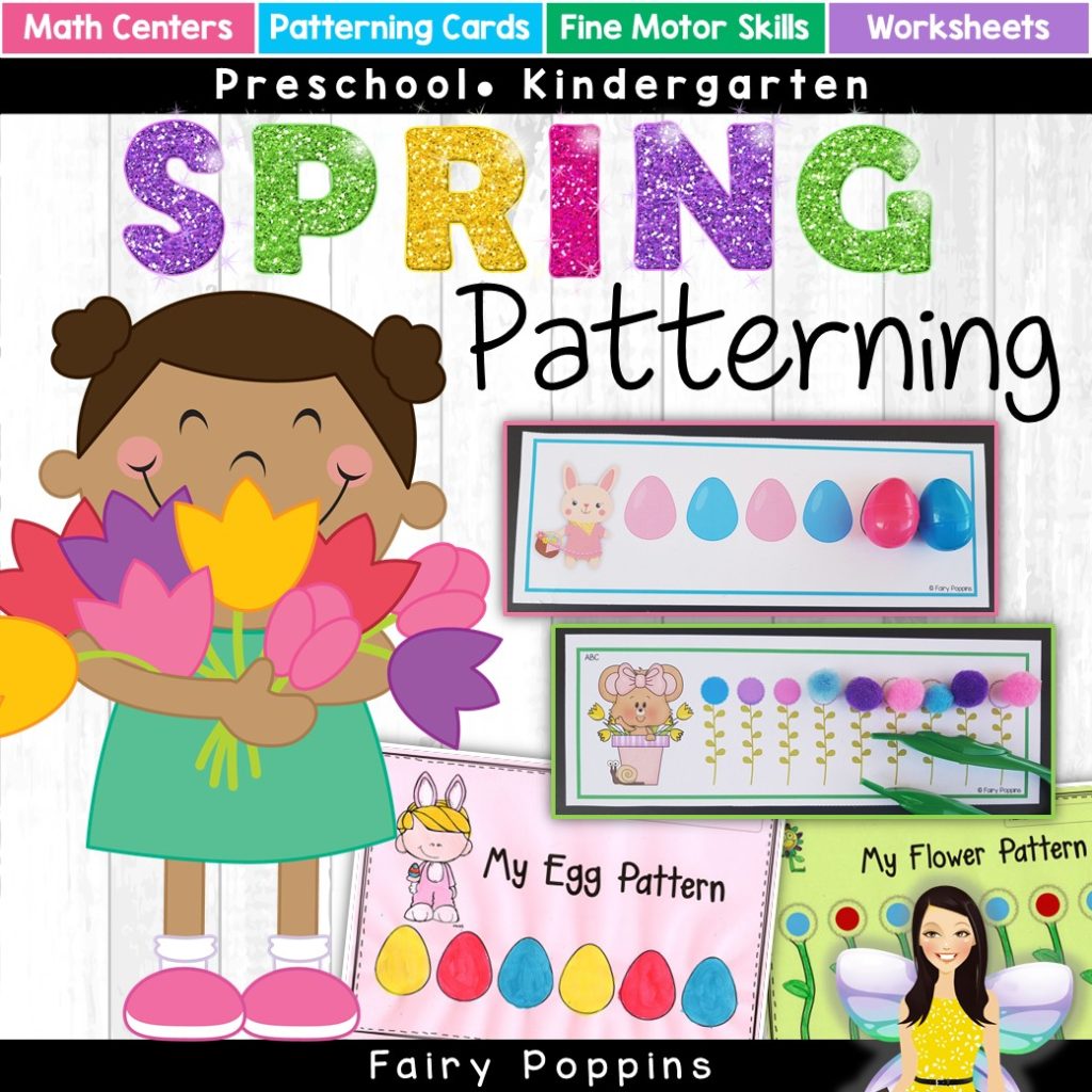 Spring patterning activities, worksheets and cards. ~ Fairy Poppins