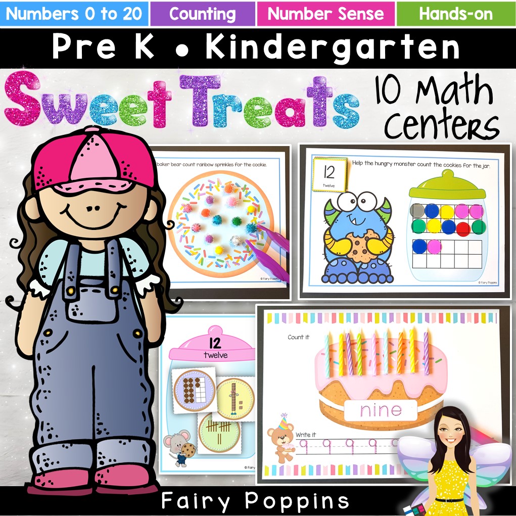 Number Sense Math Centers for Preschool and Kindergarten - Fairy Poppins