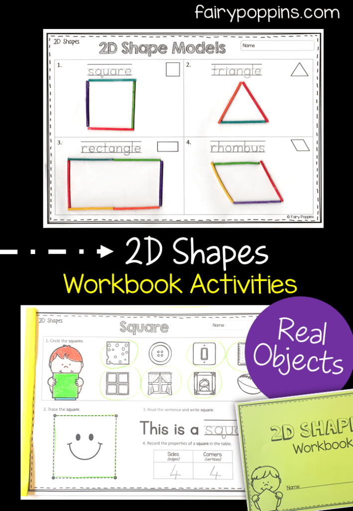 2D Shapes worksheets, crafts and activities - Fairy Poppins