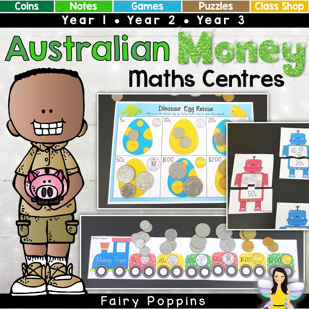 Australian math centres, games and activities. ~ Fairy Poppins