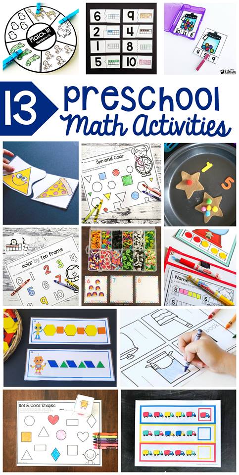 Lots of fun free preschool math activities. Free patterning cards with pattern block from Fairy Poppins.