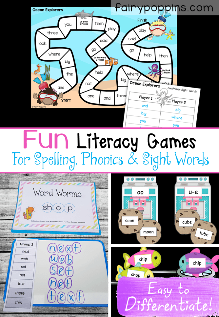 sight word spelling games editable fairy poppins