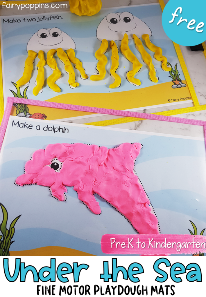 Ocean Animals Play Dough Mats Fine Motor Skills, Ocean Animals Playdough  Mats, Ocean Animals Playdoh