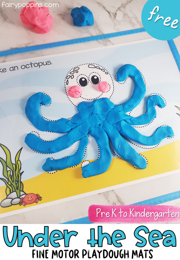 Free Printable Ocean Play Dough Mat For Kids