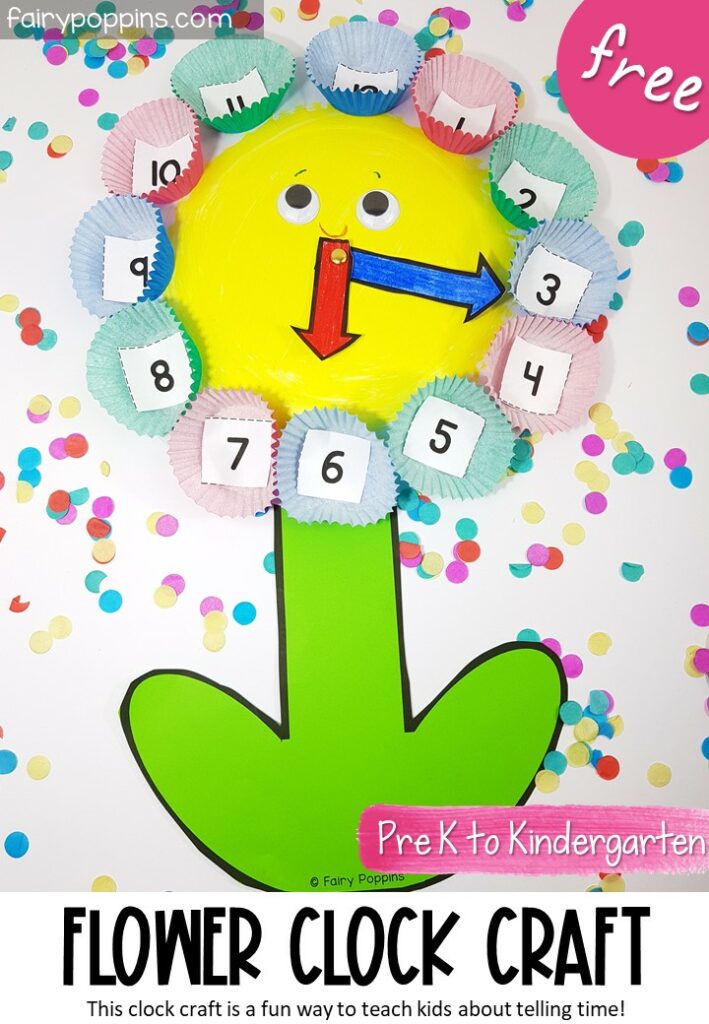 Flower Clock Crafts Fairy Poppins floral-clock