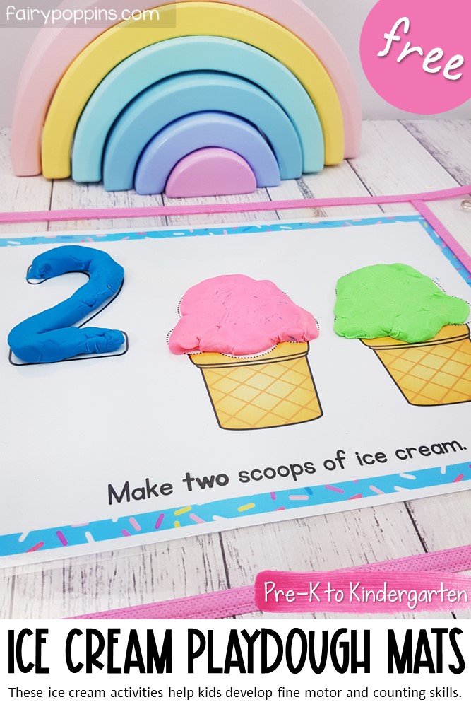 Ice Cream Playdough Mats - Growing Hands-On Kids