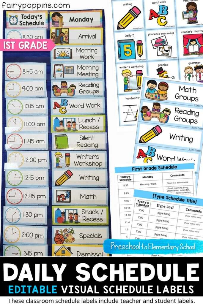 How to Create a Visual Schedule for the Classroom - Fairy Poppins