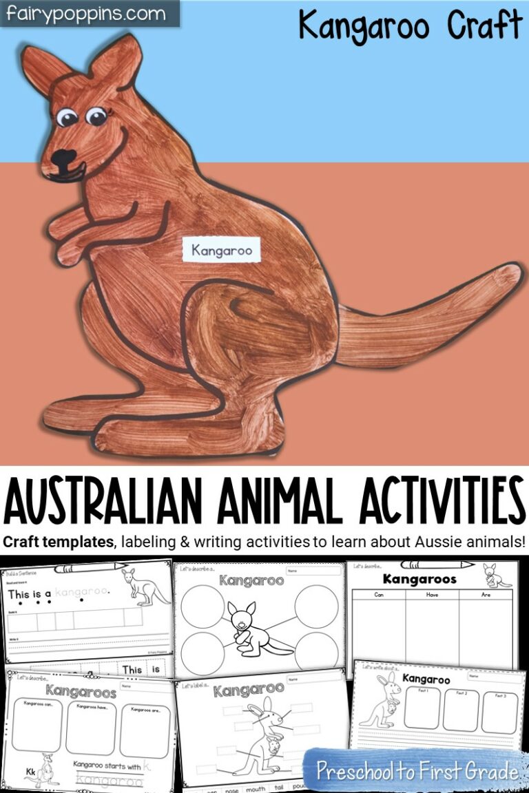 Australian animal crafts and activities for kids fairy poppins