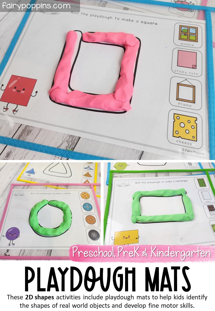 Playdough Mats Shapes (Playdoh Mats/Play Dough Mats)