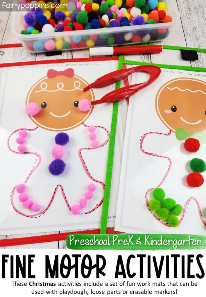 Christmas Playdough Mats - Fine Motor Activities