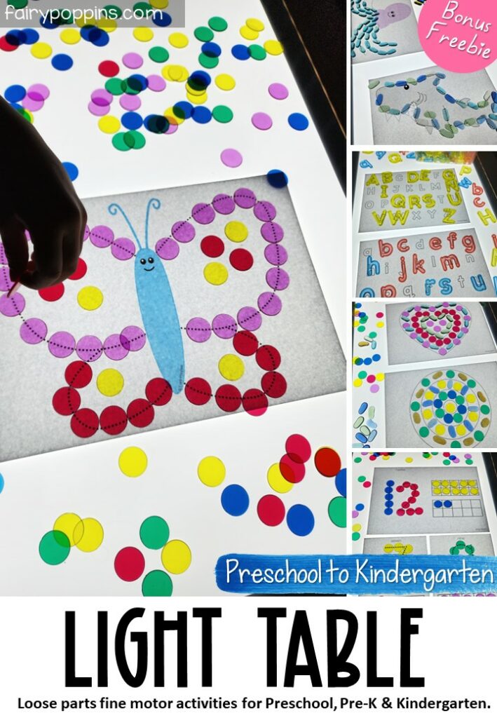 Classroom Edition Spring Loose Parts Tray, Light Table Translucent